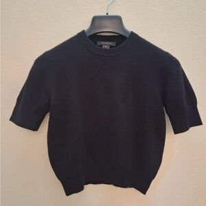 French Connection Black Short-Sleeve Crewneck Sweater